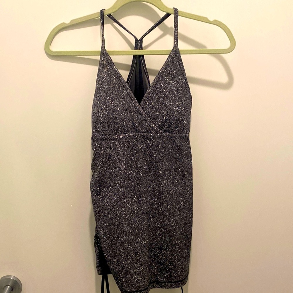 LuluLemon Spaghetti Strap Mesh Back Tank with Optional Ruching